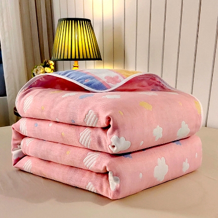 91家纺网 家纺一手货源 找家纺 （总）慕婷 全棉6层纱布毛巾被纯棉六层纱布毯