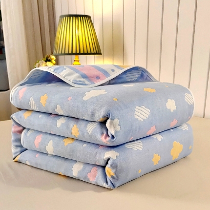 91家纺网 家纺一手货源 找家纺 （总）慕婷 全棉6层纱布毛巾被纯棉六层纱布毯