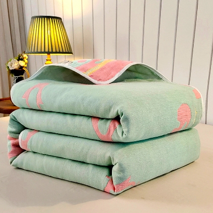 91家纺网 家纺一手货源 找家纺 （总）慕婷 全棉6层纱布毛巾被纯棉六层纱布毯