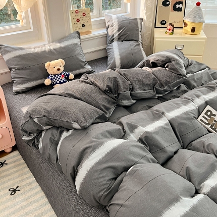 91家纺网 家纺一手货源 找家纺 （总）2025新款全棉纯棉13070韩版小清新系列床单床笠四件套