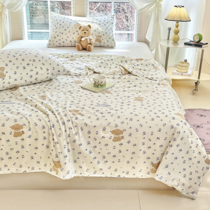 91家纺网 家纺一手货源 找家纺 （总）星巴k家纺 2025糯糯棉A类大豆蛋白纤维夏凉被双层纱水洗棉夏被大豆被