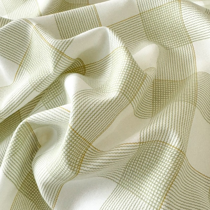 91家纺网 家纺一手货源 找家纺 苏米娜家纺2025韩版复古花边针织棉双层纱四件套A类母婴级有氧双层纱针织棉亲肤小清新印花 格调-绿