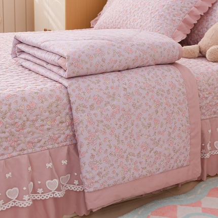 91家纺网 家纺一手货源 找家纺 2025针织棉夏被四件套夏被空调被夏被四件套直播爆款 波点米