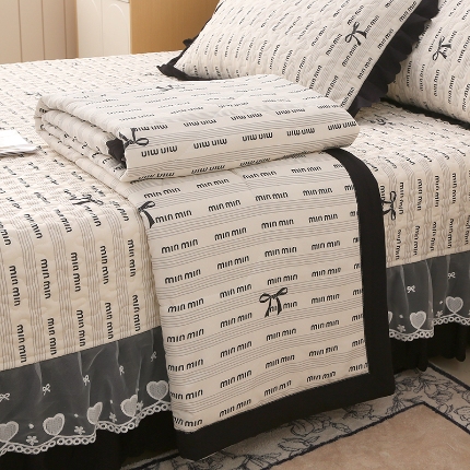 91家纺网 家纺一手货源 找家纺 2025针织棉夏被四件套夏被空调被夏被四件套直播爆款 波点米