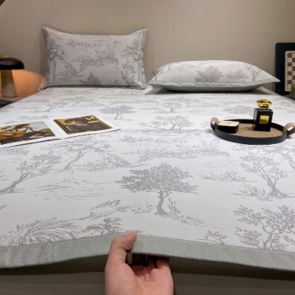 91家纺网 家纺一手货源 找家纺 （总）蝶帕家纺 2025新品A类PE高分子乙纶复合三明治提花冰丝席