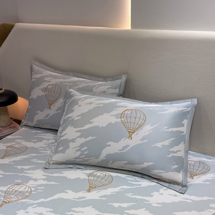 91家纺网 家纺一手货源 找家纺 蝶帕家纺 2025新品A类PE高分子乙纶复合三明治提花冰丝席 浪漫气球 床笠