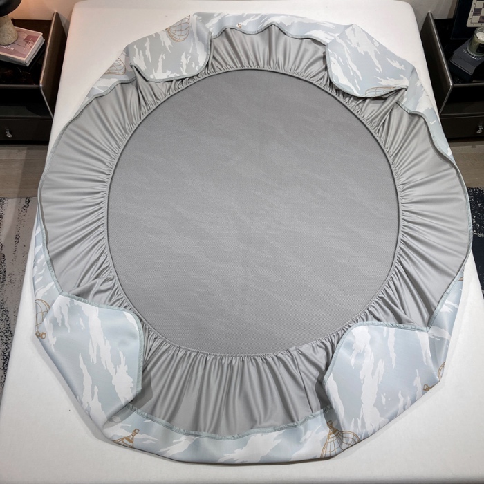 91家纺网 家纺一手货源 找家纺 蝶帕家纺 2025新品A类PE高分子乙纶复合三明治提花冰丝席 浪漫气球 床笠