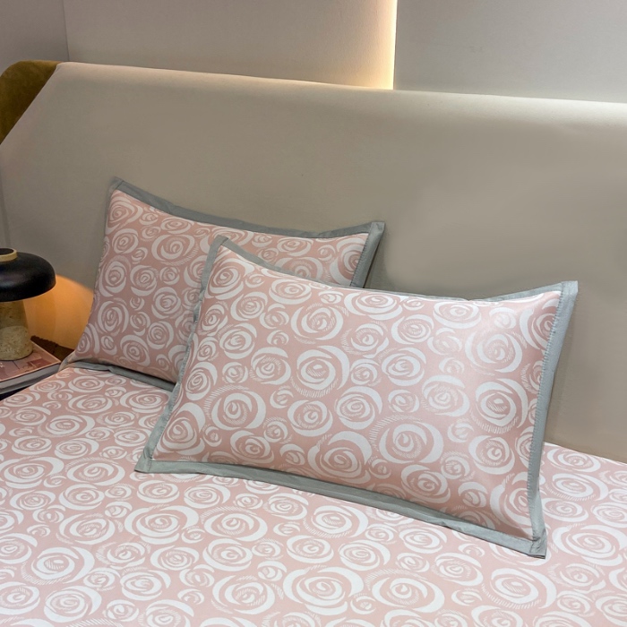 91家纺网 家纺一手货源 找家纺 蝶帕家纺 2025新品A类PE高分子乙纶复合三明治提花冰丝席 玫瑰花海 床笠