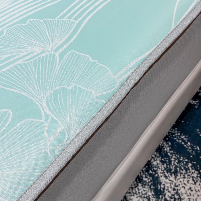 91家纺网 家纺一手货源 找家纺 蝶帕家纺 2025新品A类PE高分子乙纶复合三明治提花冰丝席 叶韵 床笠