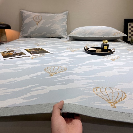 蝶帕家纺 2025新品A类PE高分子乙纶复合三明治提花冰丝席 浪漫气球 床席