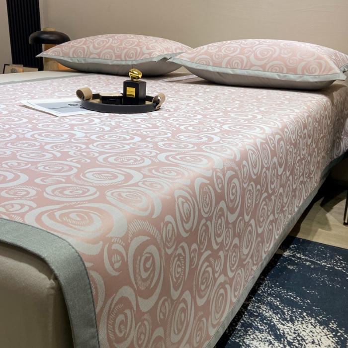 91家纺网 家纺一手货源 找家纺 蝶帕家纺 2025新品A类PE高分子乙纶复合三明治提花冰丝席 玫瑰花海 床席