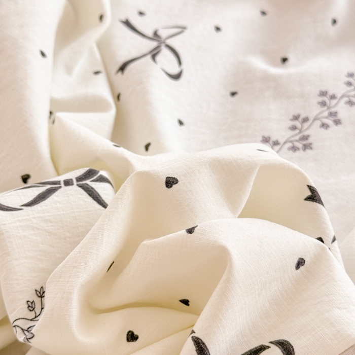 91家纺网 家纺一手货源 找家纺 【苏东来】2025小清新韩版印花蕾丝花边皱皱棉工艺款拼接单夏被四件套韩式赫本碎花荷叶边夏凉被子空调被双人春秋被可水洗 蝴蝶结