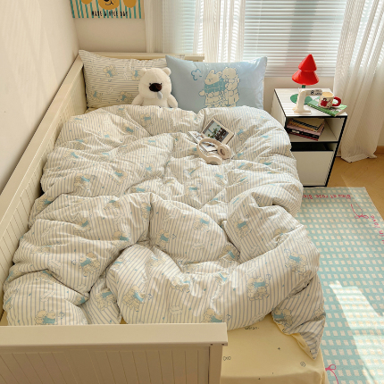 91家纺网 家纺一手货源 找家纺 （总）桃喜 2024新款全棉卡通混搭四件套-系列2