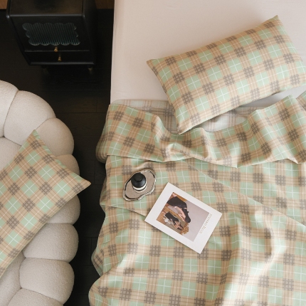 91家纺网 家纺一手货源 找家纺 （总）慕绸家纺（原萌宝老粗布厂家） 2025新款老粗布老帆布空调软凉席原棉粗纱系列床单三件套