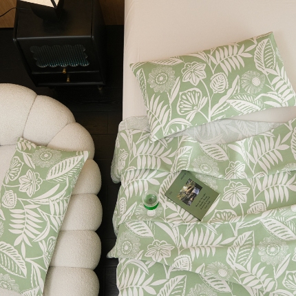 91家纺网 家纺一手货源 找家纺 （总）慕绸家纺（原萌宝老粗布厂家） 2025新款老粗布老帆布空调软凉席原棉粗纱系列床单三件套