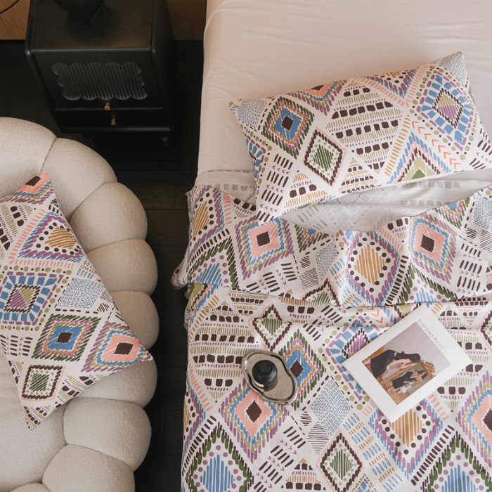 91家纺网 家纺一手货源 找家纺 （总）慕绸家纺（原萌宝老粗布厂家） 2025新款老粗布老帆布空调软凉席原棉粗纱系列床单三件套