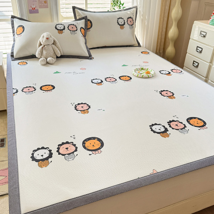 91家纺网 家纺一手货源 找家纺 （总）518家纺 2025新款亲肤舒适A类碳光冰丝抗菌凉席【提供买家秀】席子【提供买家秀】-平铺款