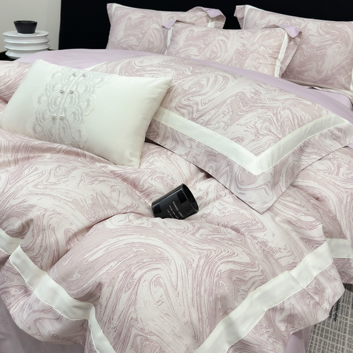 91家纺网 家纺一手货源 找家纺 （总）春夏新品50*50S贡缎长绒棉活性数码印花四件套纯棉床单床笠高档礼盒装