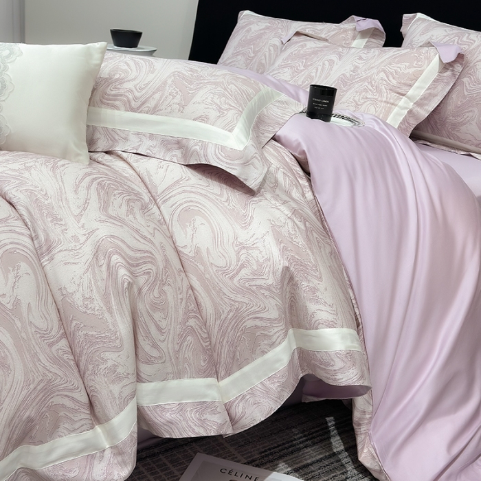 91家纺网 家纺一手货源 找家纺 （总）春夏新品50*50S贡缎长绒棉活性数码印花四件套纯棉床单床笠高档礼盒装