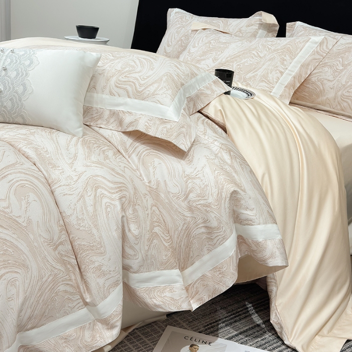 91家纺网 家纺一手货源 找家纺 （总）春夏新品50*50S贡缎长绒棉活性数码印花四件套纯棉床单床笠高档礼盒装