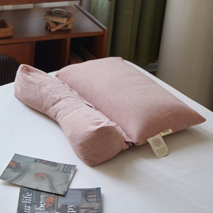 91家纺网 家纺一手货源 找家纺 （总）2025新款全棉三角牵引组合枕荞麦枕芯 草本荞麦壳分区护颈椎枕头