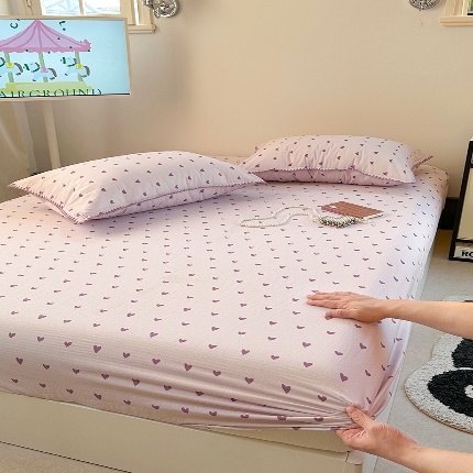 91家纺网 家纺一手货源 找家纺 （总）金丝鸟 2025春夏新款全棉纯棉双层纱床笠 床笠单件