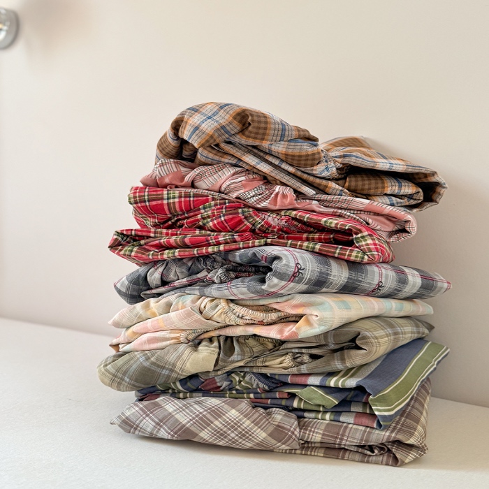 91家纺网 家纺一手货源 找家纺 （总）金丝鸟 2025春夏新款全棉纯棉双层纱床笠 床笠单件