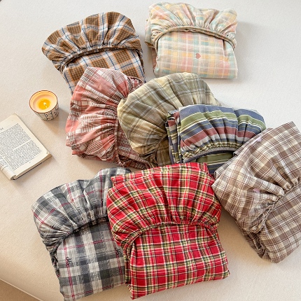 金丝鸟 2025春夏新款全棉纯棉双层纱床笠 床笠单件 组合图仅供展示