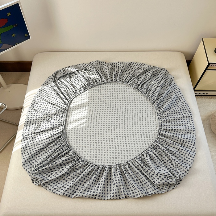 91家纺网 家纺一手货源 找家纺 金丝鸟 2025春夏新款全棉纯棉双层纱床笠 床笠单件 吉祥