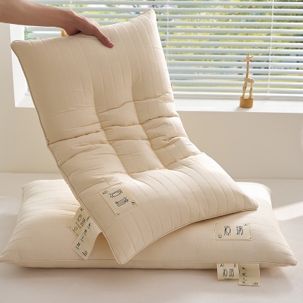 91家纺网 家纺一手货源 找家纺 （总）乐可 2025新款A类全棉日式原棉乳胶枕枕头枕芯