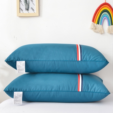 91家纺网 家纺一手货源 找家纺 兴丝露枕芯 英伦风全棉彩条羽丝枕 羽丝绒枕芯 枕头 枕芯 全棉酒店枕 单人枕 全棉枕芯