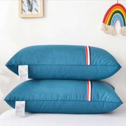 91家纺网 家纺一手货源 找家纺 兴丝露枕芯 英伦风全棉彩条羽丝枕 羽丝绒枕芯 枕头 枕芯 全棉酒店枕 单人枕 全棉枕芯