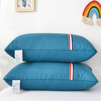 91家纺网 家纺一手货源 找家纺 兴丝露枕芯 英伦风全棉彩条羽丝枕 羽丝绒枕芯 枕头 枕芯 全棉酒店枕 单人枕 全棉枕芯