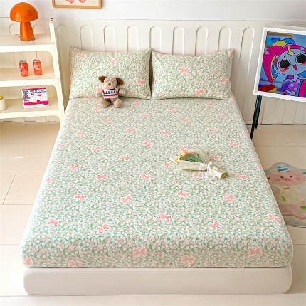 91家纺网 家纺一手货源 找家纺 （总）如约 2025新款全棉印花单床笠