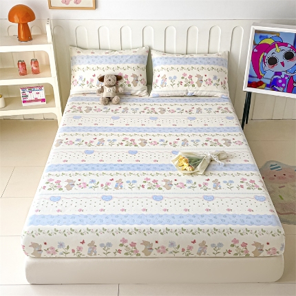 91家纺网 家纺一手货源 找家纺 （总）如约 2025新款全棉印花单床笠