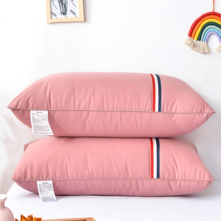 91家纺网 家纺一手货源 找家纺 兴丝露枕芯 英伦风全棉彩条羽丝枕 羽丝绒枕芯 枕头 枕芯 全棉酒店枕 单人枕 全棉枕芯