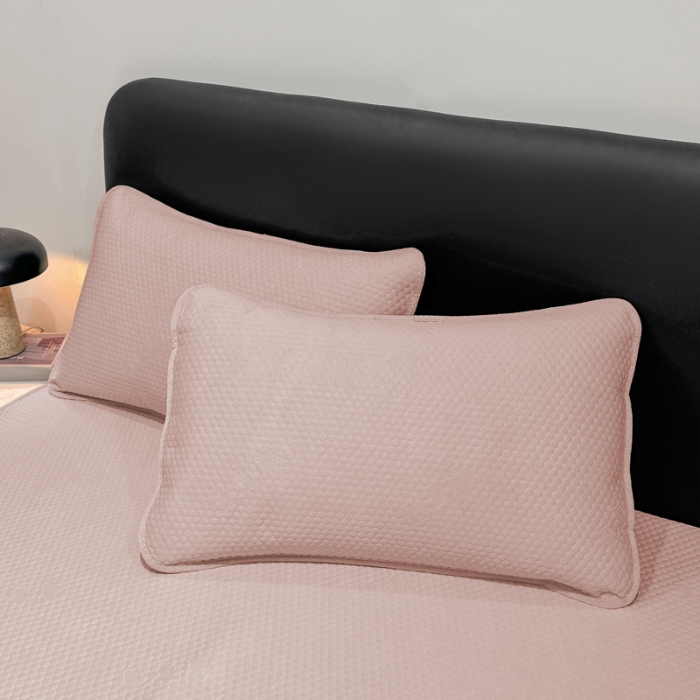 91家纺网 家纺一手货源 找家纺 春寻家纺 2025新款凉豆豆凉席冰丝席 粉玉色