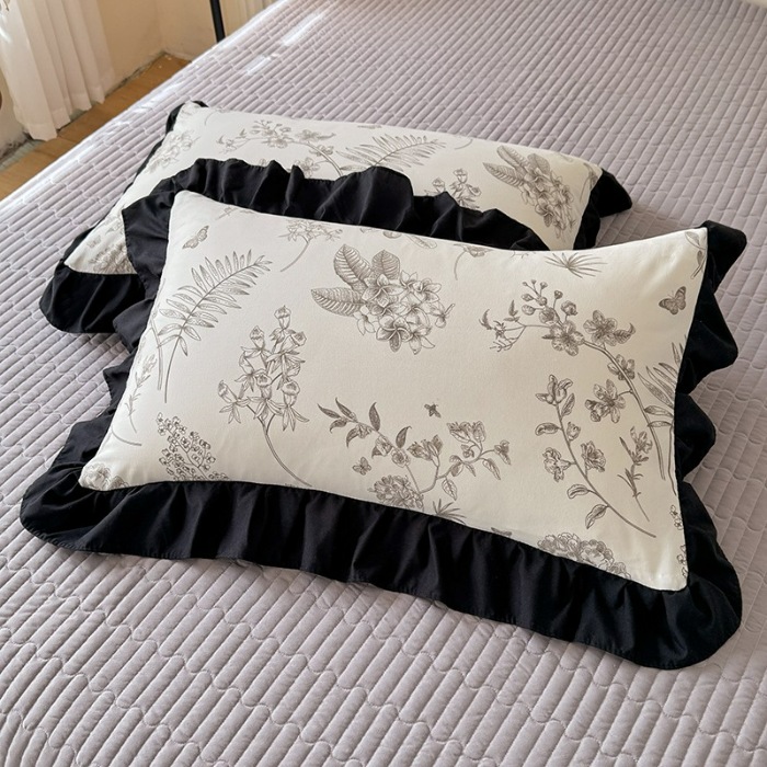 91家纺网 家纺一手货源 找家纺 苏米娜家纺法式A类母婴级针织双层纱床盖款四件套赫本风全棉纯棉麻泡泡棉小竺棉超柔水洗棉床单床盖款 赫本风-繁花 