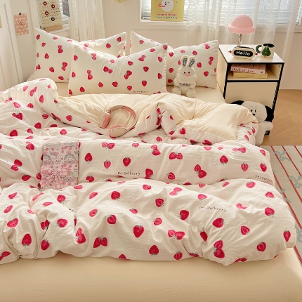 91家纺网 家纺一手货源 找家纺 （总）2025款水洗棉床上四件套床单被套三件套学生单人非全棉纯棉床品