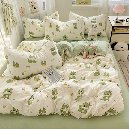 91家纺网 家纺一手货源 找家纺 （总）2025款水洗棉床上四件套床单被套三件套学生单人非全棉纯棉床品