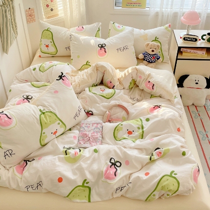 91家纺网 家纺一手货源 找家纺 （总）2025款水洗棉床上四件套床单被套三件套学生单人非全棉纯棉床品