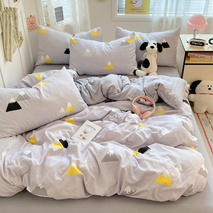 91家纺网 家纺一手货源 找家纺 （总）2025款水洗棉床上四件套床单被套三件套学生单人非全棉纯棉床品