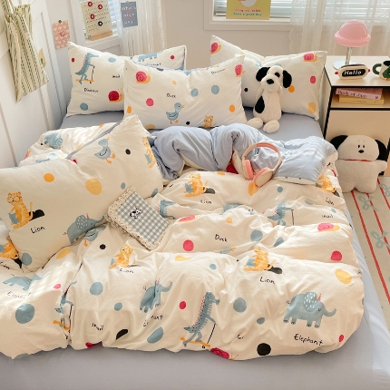 91家纺网 家纺一手货源 找家纺 （总）2025款水洗棉床上四件套床单被套三件套学生单人非全棉纯棉床品