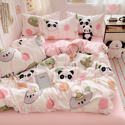 91家纺网 家纺一手货源 找家纺 （总）2025款水洗棉床上四件套床单被套三件套学生单人非全棉纯棉床品