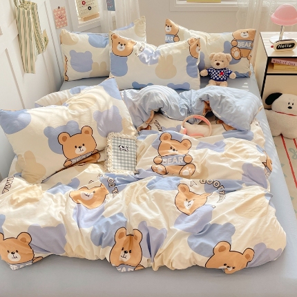 91家纺网 家纺一手货源 找家纺 （总）2025款水洗棉床上四件套床单被套三件套学生单人非全棉纯棉床品