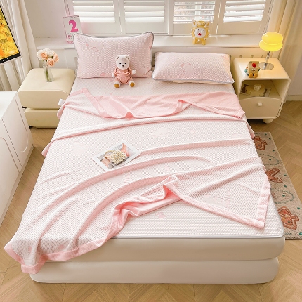 91家纺网 家纺一手货源 找家纺 （总）湘之帛 2025新款冰豆豆凉席四件套