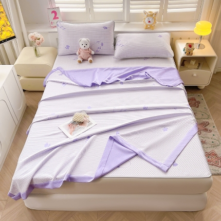 91家纺网 家纺一手货源 找家纺 （总）湘之帛 2025新款冰豆豆凉席四件套