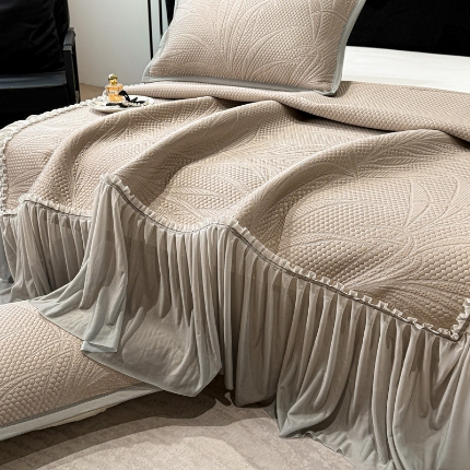 91家纺网 家纺一手货源 找家纺 （总）2025新款PE高克重冰豆豆席冰豆豆床裙凉感凉席