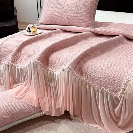 91家纺网 家纺一手货源 找家纺 （总）2025新款PE高克重冰豆豆席冰豆豆床裙凉感凉席