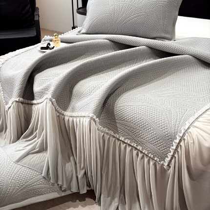 91家纺网 家纺一手货源 找家纺 （总）2025新款PE高克重冰豆豆席冰豆豆床裙凉感凉席